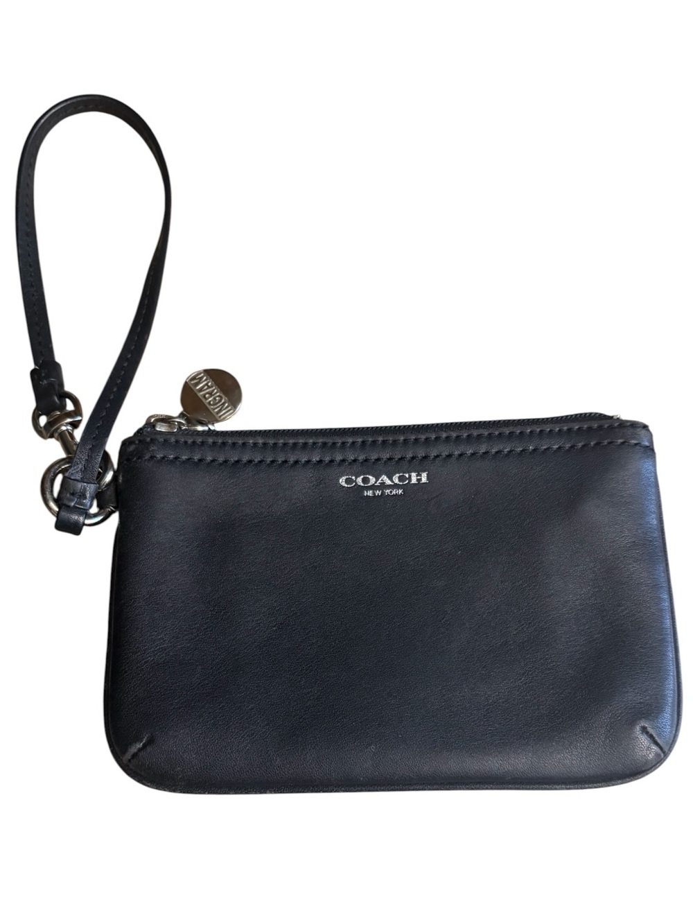 COACH Smooth Leather Wristlet with Silver Accent — BUTTERY SOFT!!!